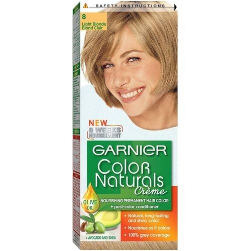 Garnier صبغة شعر كولور ناتشرال كريم - 8 أشقر فاتح