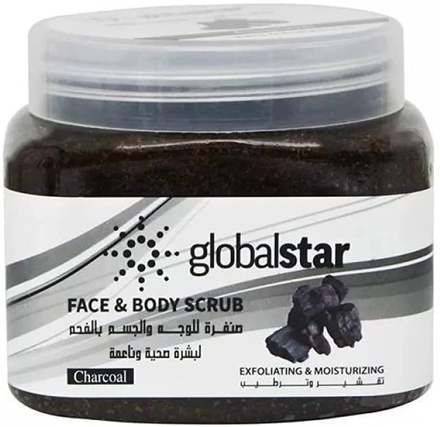 مقشر الجسم والوجه بالفحم